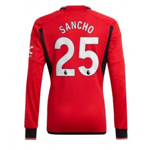 Manchester United Jadon Sancho #25 Replika Hjemmebanetrøje 2023-24 Langærmet